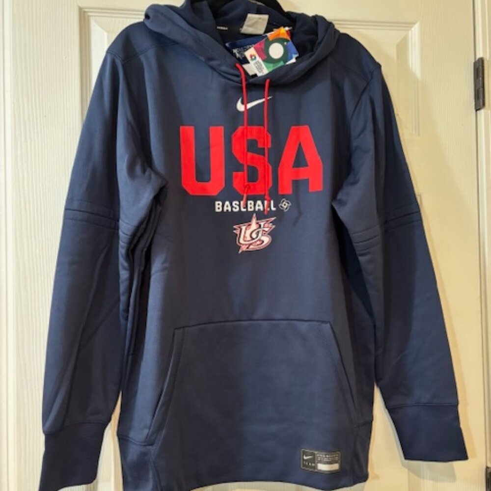 Team USA World Baseball Classic Nike Authentic Therma Fleece Pullover Hooded